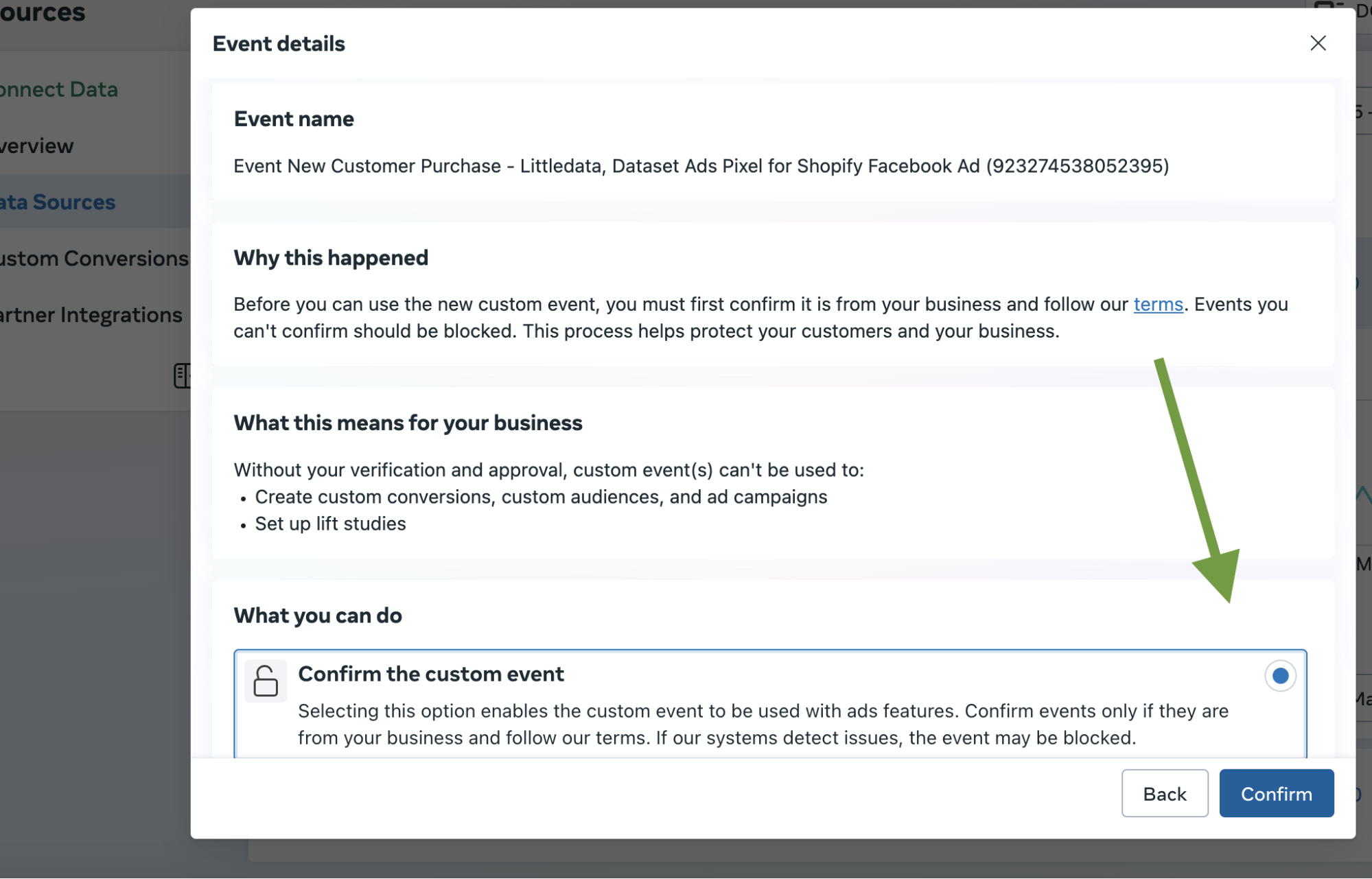 Event Details screen