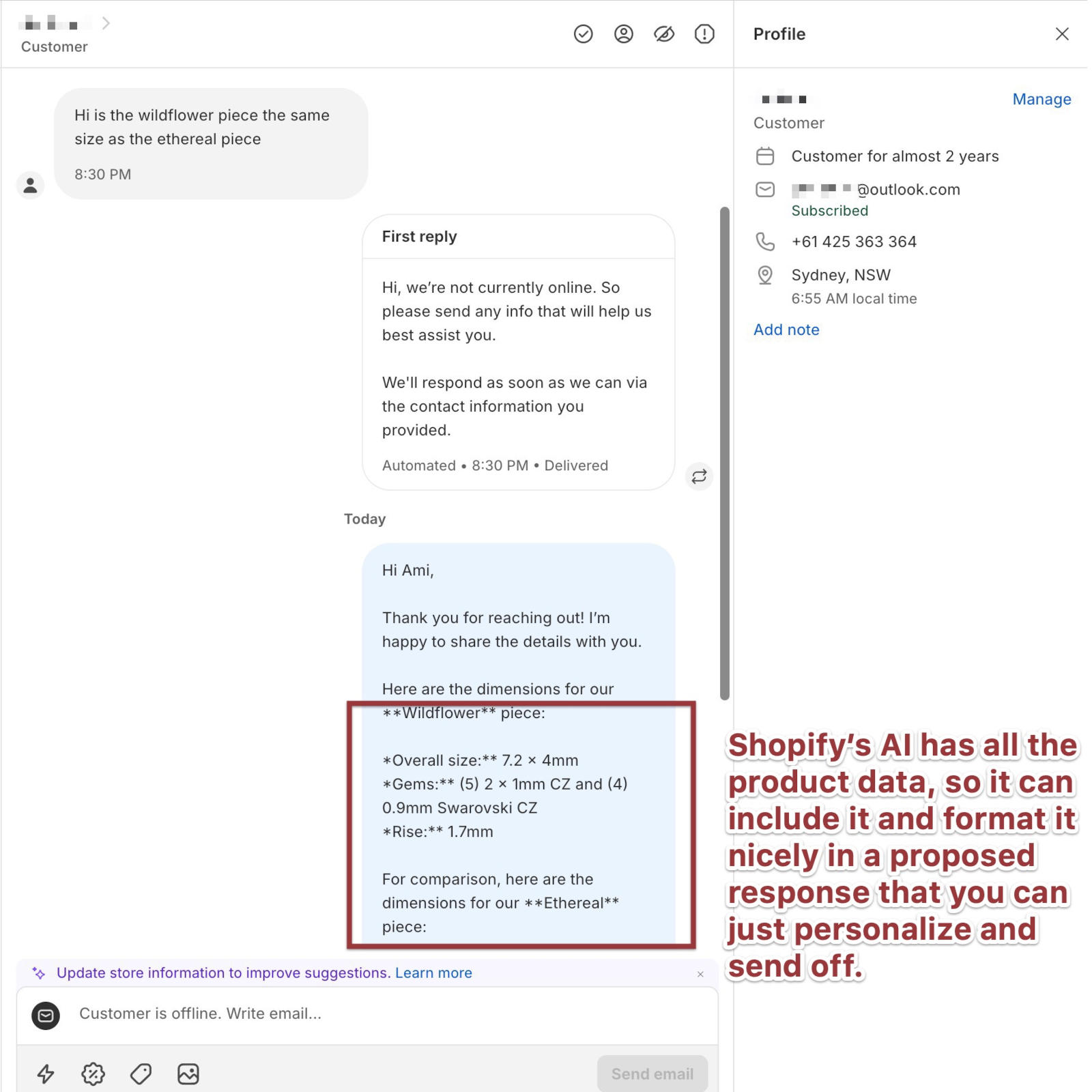 Buddha Jewelry – Shopify Inbox back end