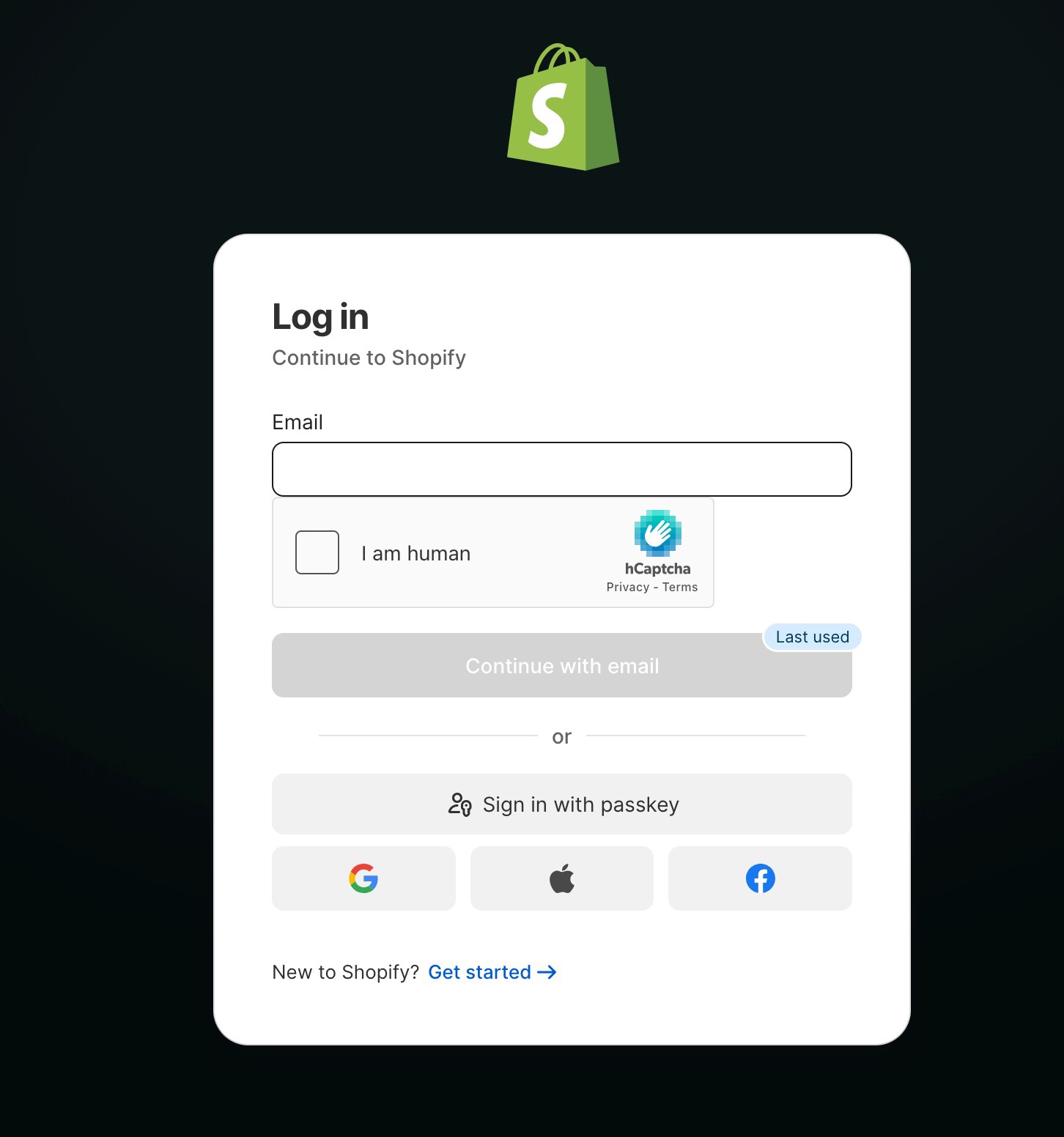 generic Shopify login